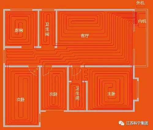 江苏科宁集团空气源空调地暖两联供系统 江苏科宁集团空气源空调地暖两联供系统